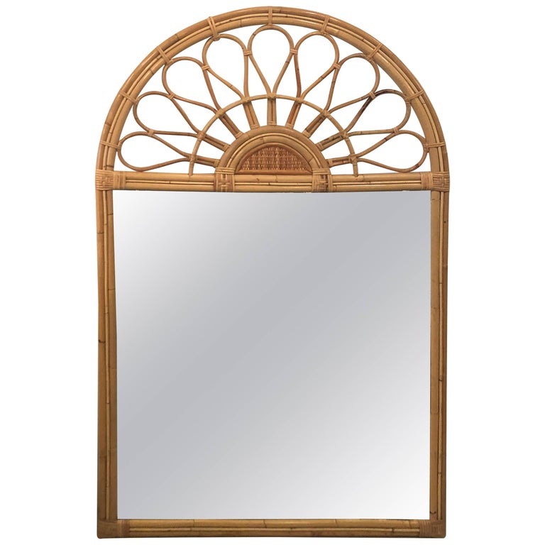 Vintage Rattan Bamboo Arched Large Wall For Sale at 1stDibs vintage