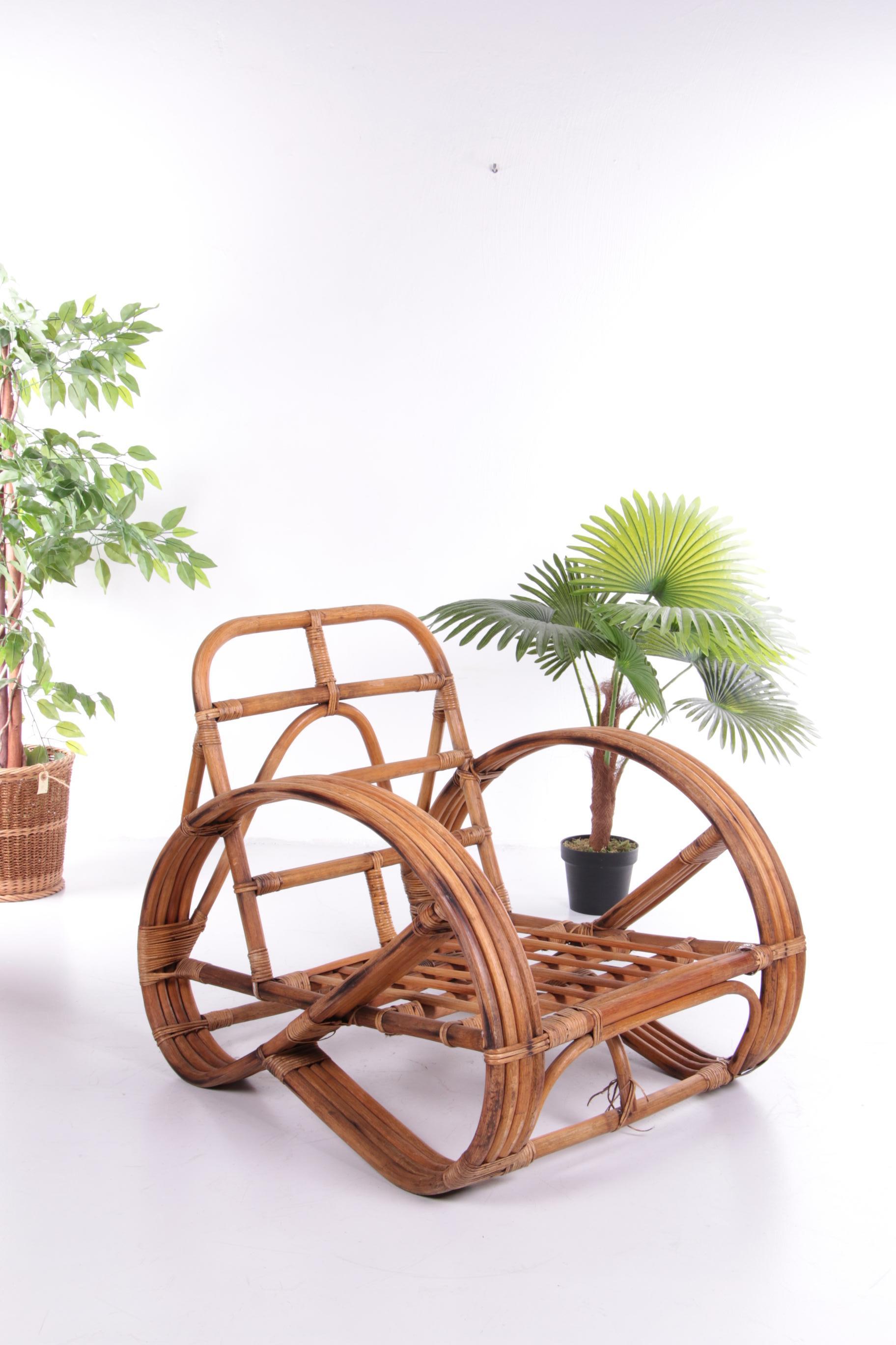 Vintage rattan bamboo lounge armchair Paul Frankl


Why dream of sultry summer evenings, when you can enjoy the tropical atmosphere all year round with this lounge armchair.

This great bamboo armchair is by Paul Frankl and comes from the