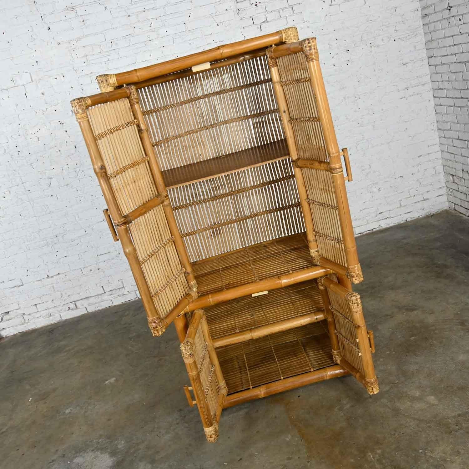 vintage bamboo cabinet