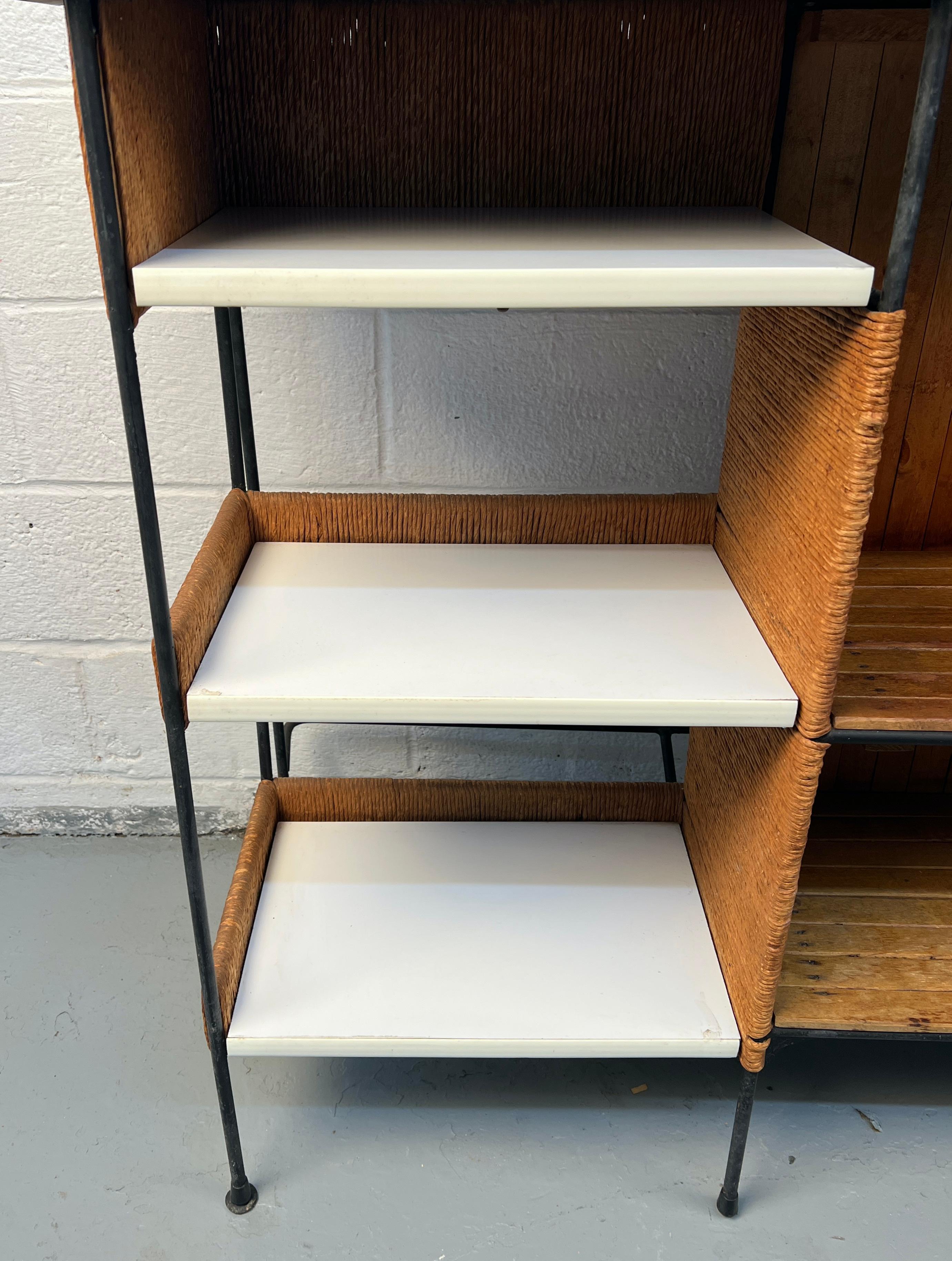 Set de bar vintage en rotin par Arthur Umanoff en vente 3