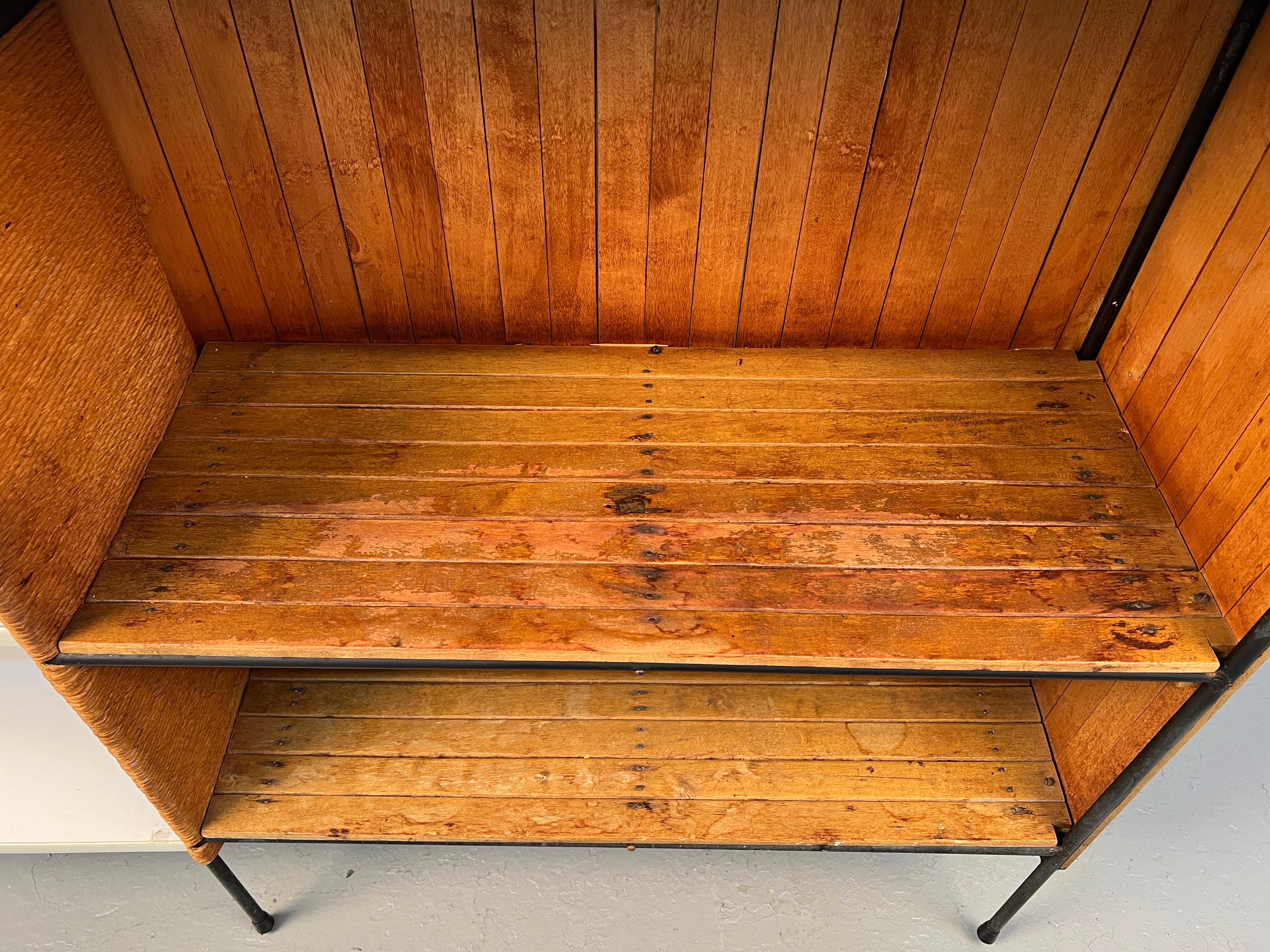 Set de bar vintage en rotin par Arthur Umanoff en vente 4