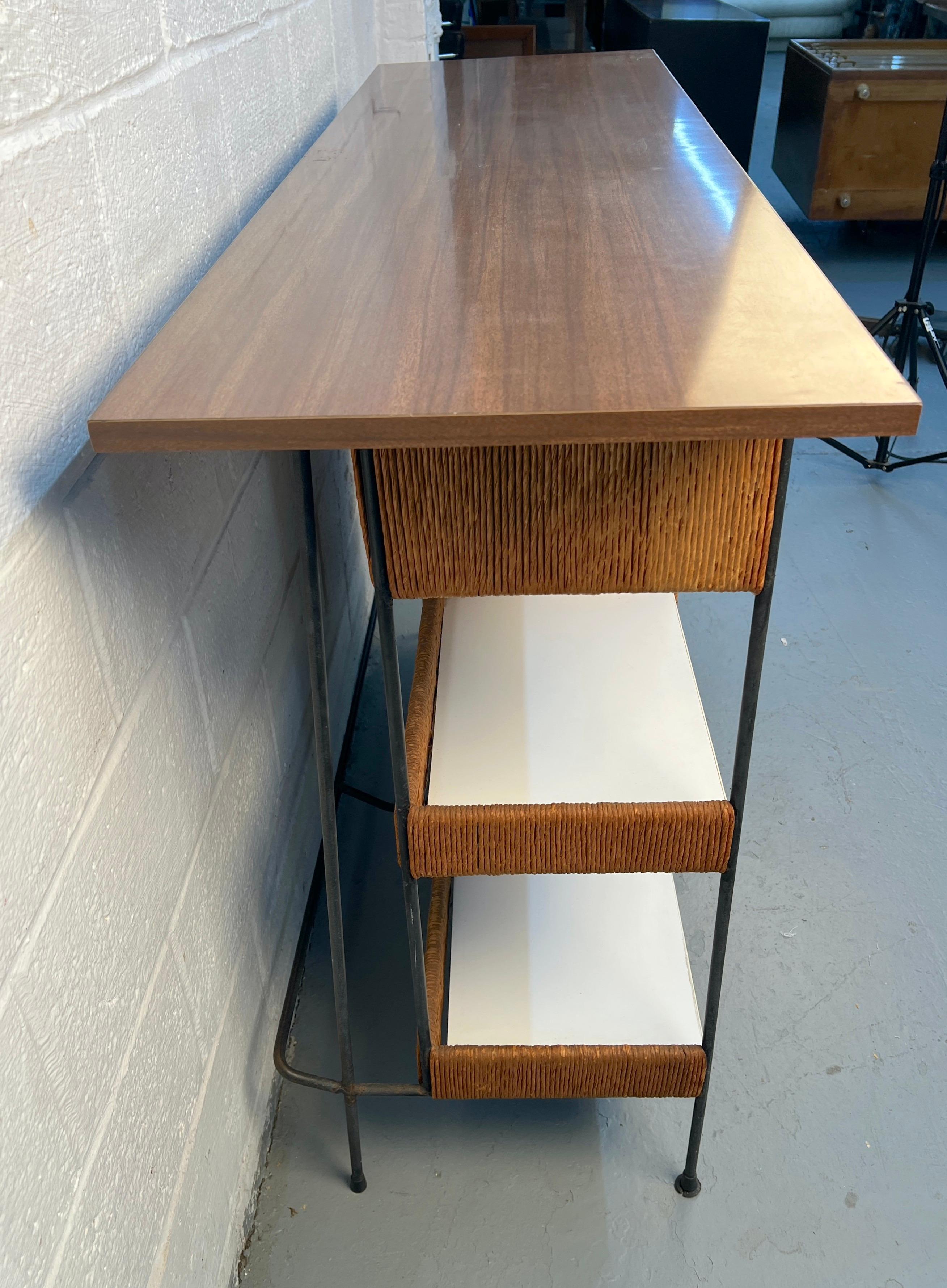 Set de bar vintage en rotin par Arthur Umanoff Bon état - En vente à Brooklyn, NY