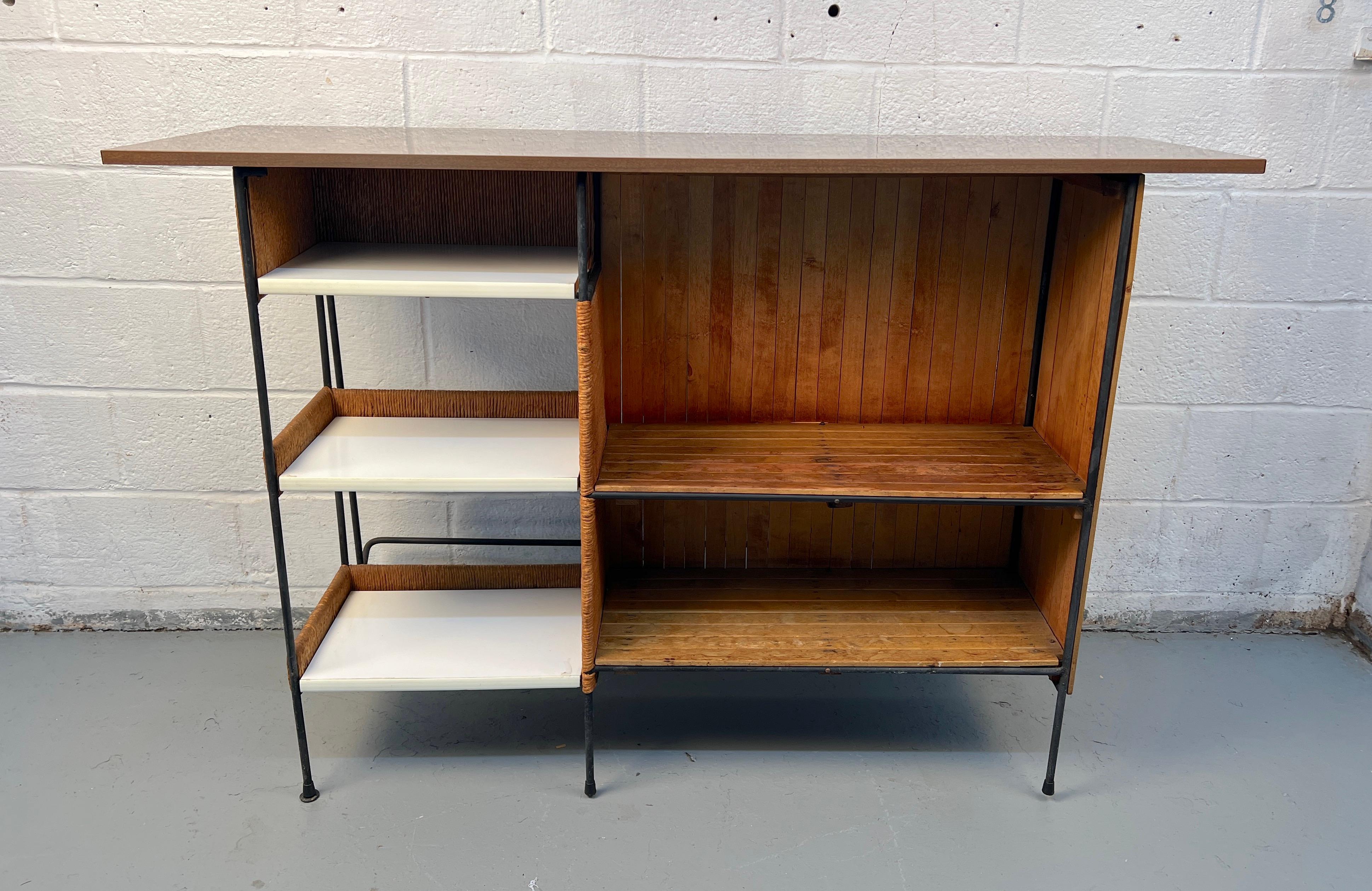 Set de bar vintage en rotin par Arthur Umanoff en vente 2