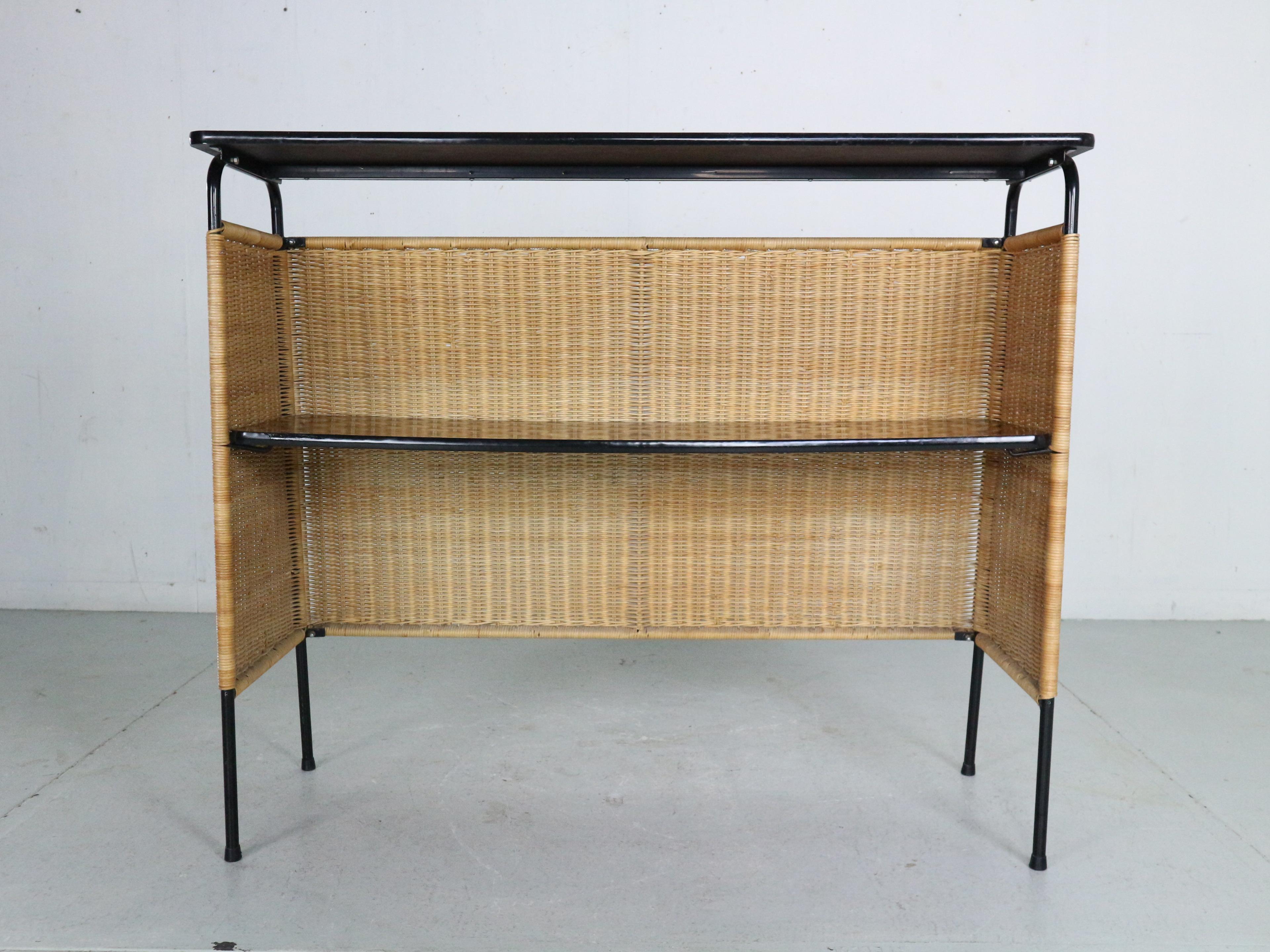  Vintage Rattan Bar Set By Rohe Noordwolde, 1960 Netherlands 3