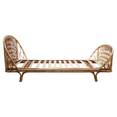 Vintage rattan basket bed 90cm x 190cm