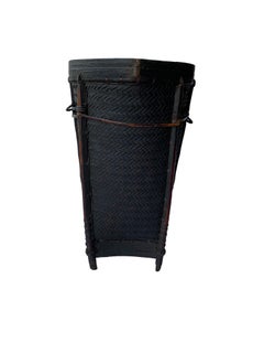 Vintage Rattan Basket Dayak Tribe Hand-Woven from Kalimantan, Borneo