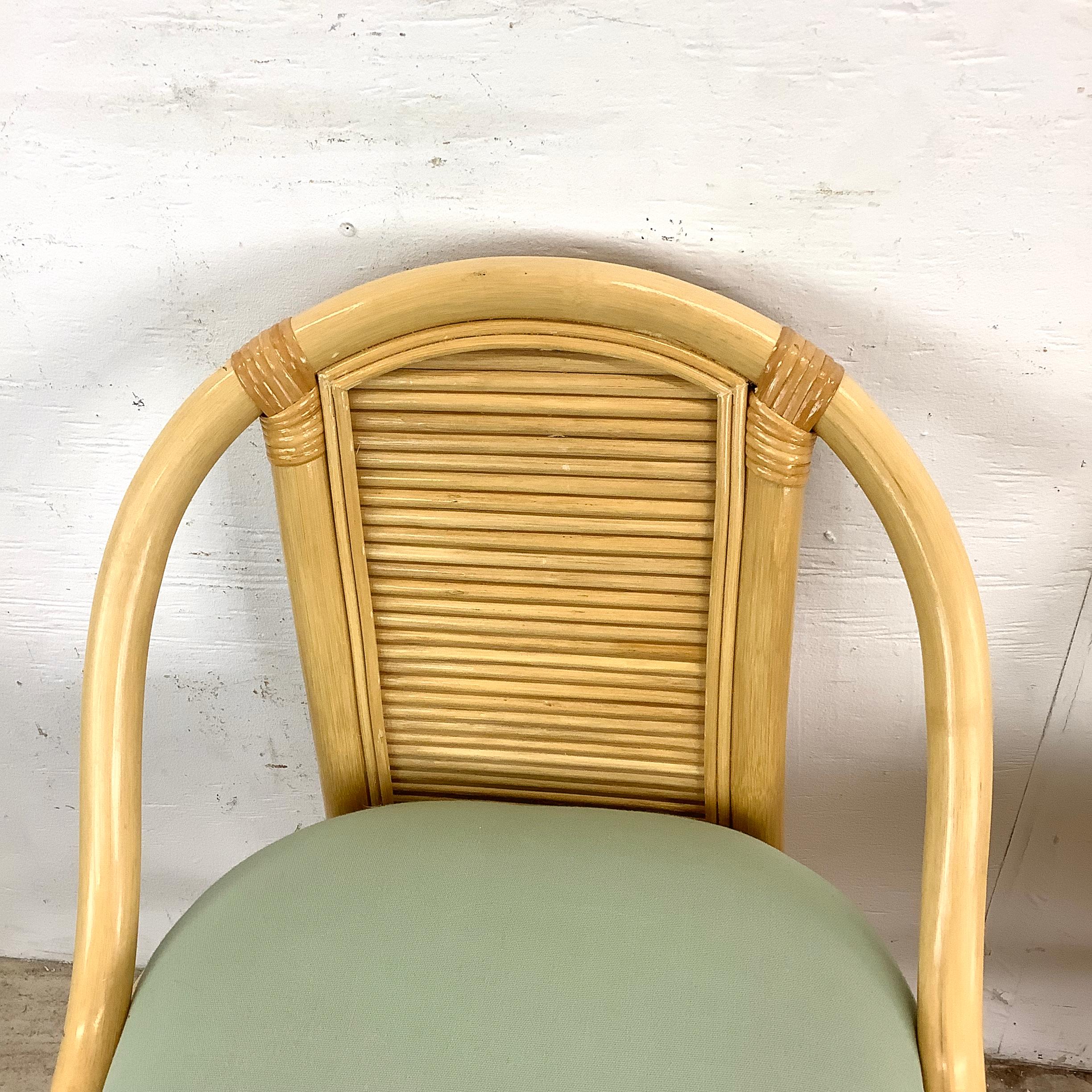 Vintage Rattan Bistro Set- Table & Chairs For Sale 1