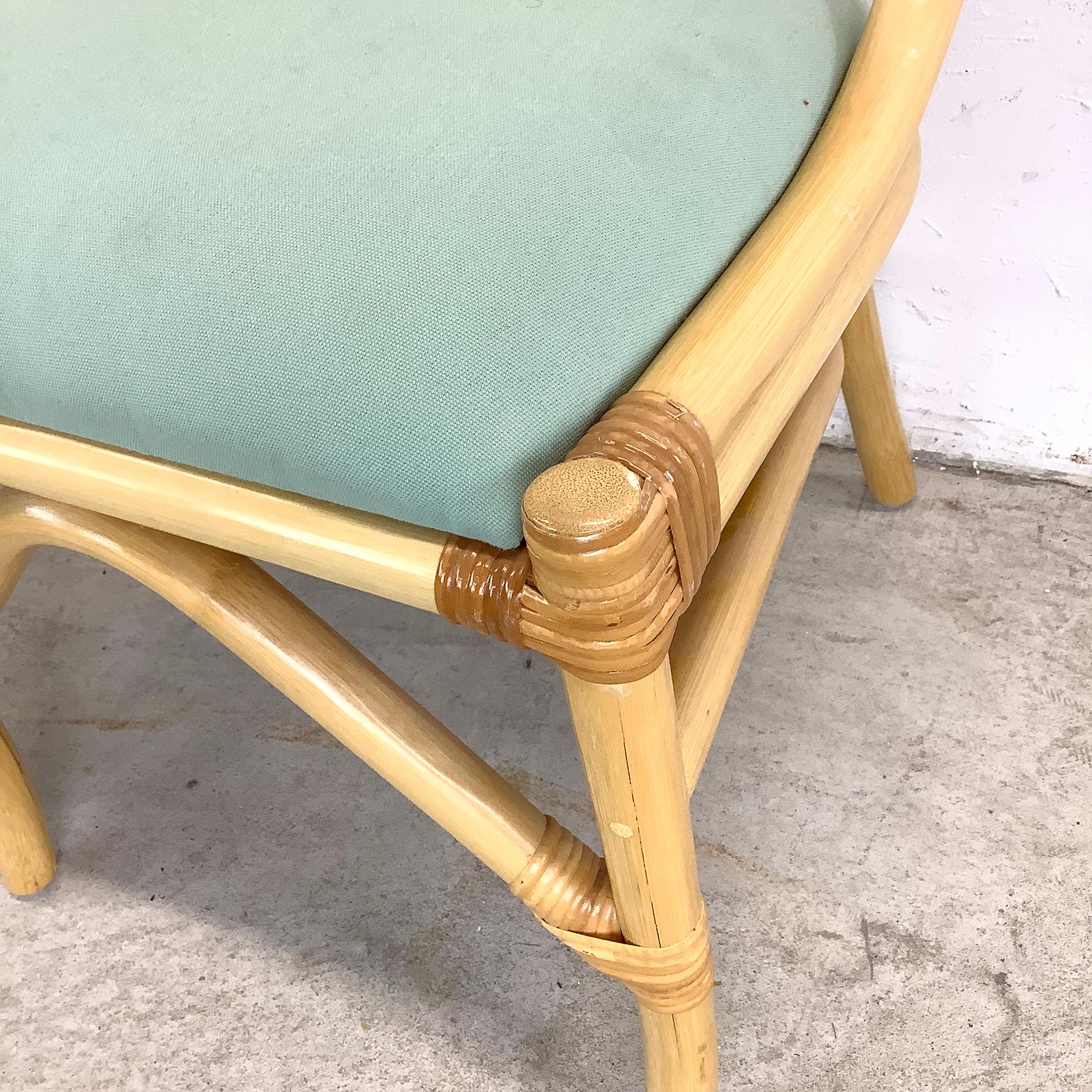 Vintage Rattan Bistro Set- Table & Chairs For Sale 2