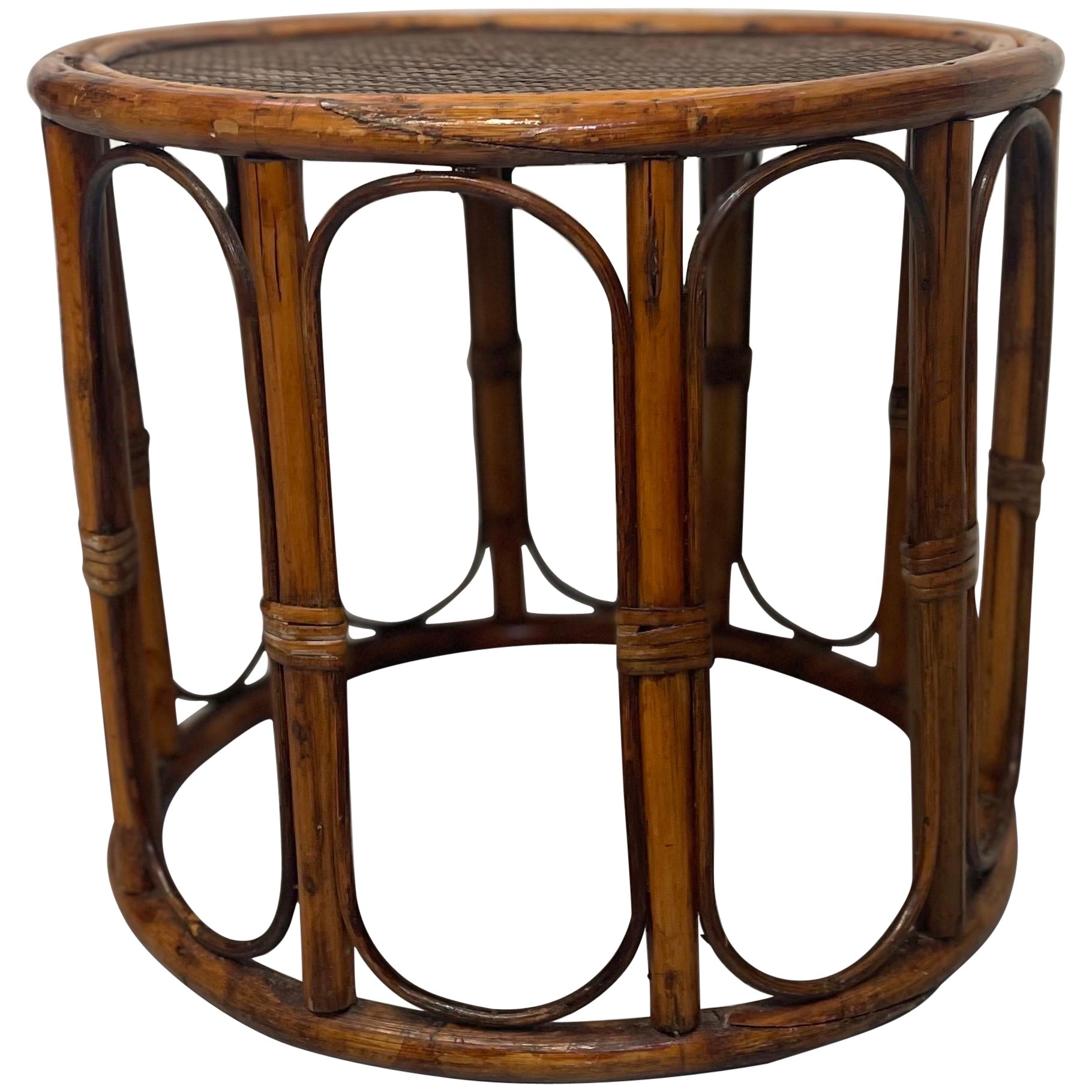 Vintage Rattan Caning Kreisförmig
Beistelltisch