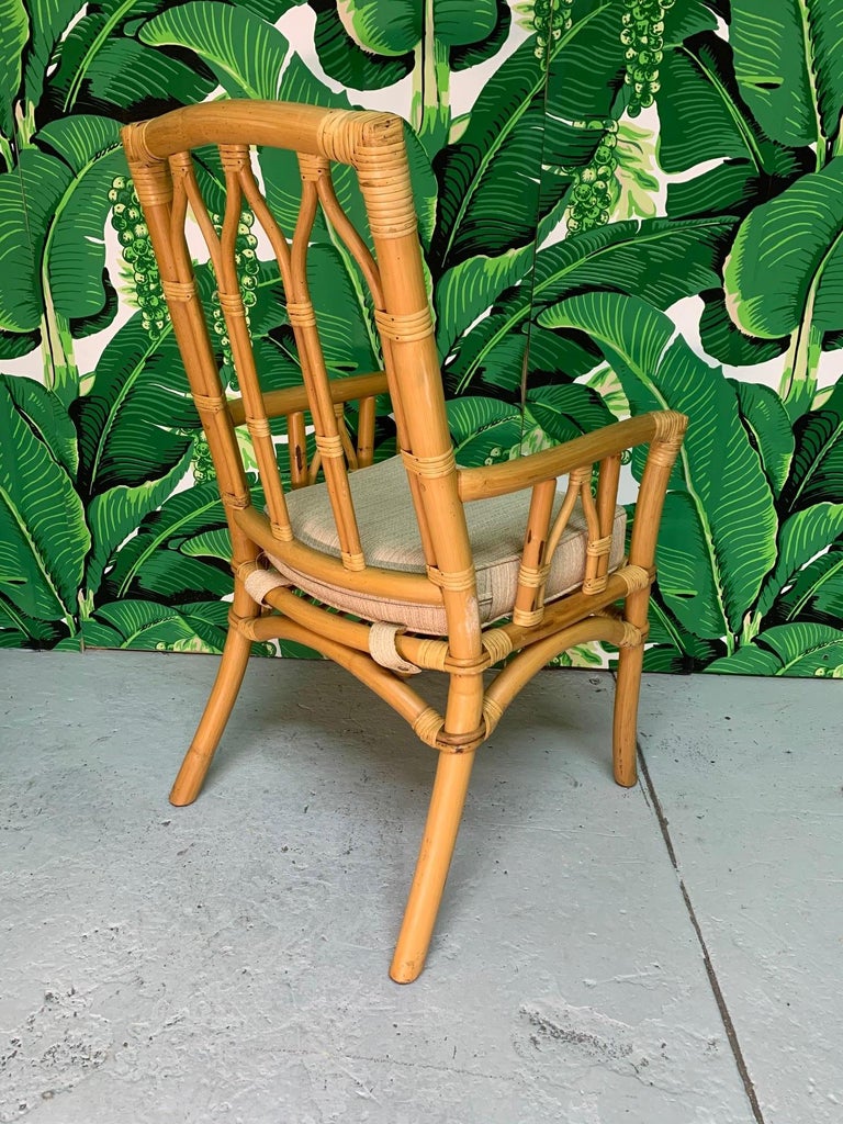 Vintage Rattan Cathedral Dining Chairs, Set of 6 at 1stDibs