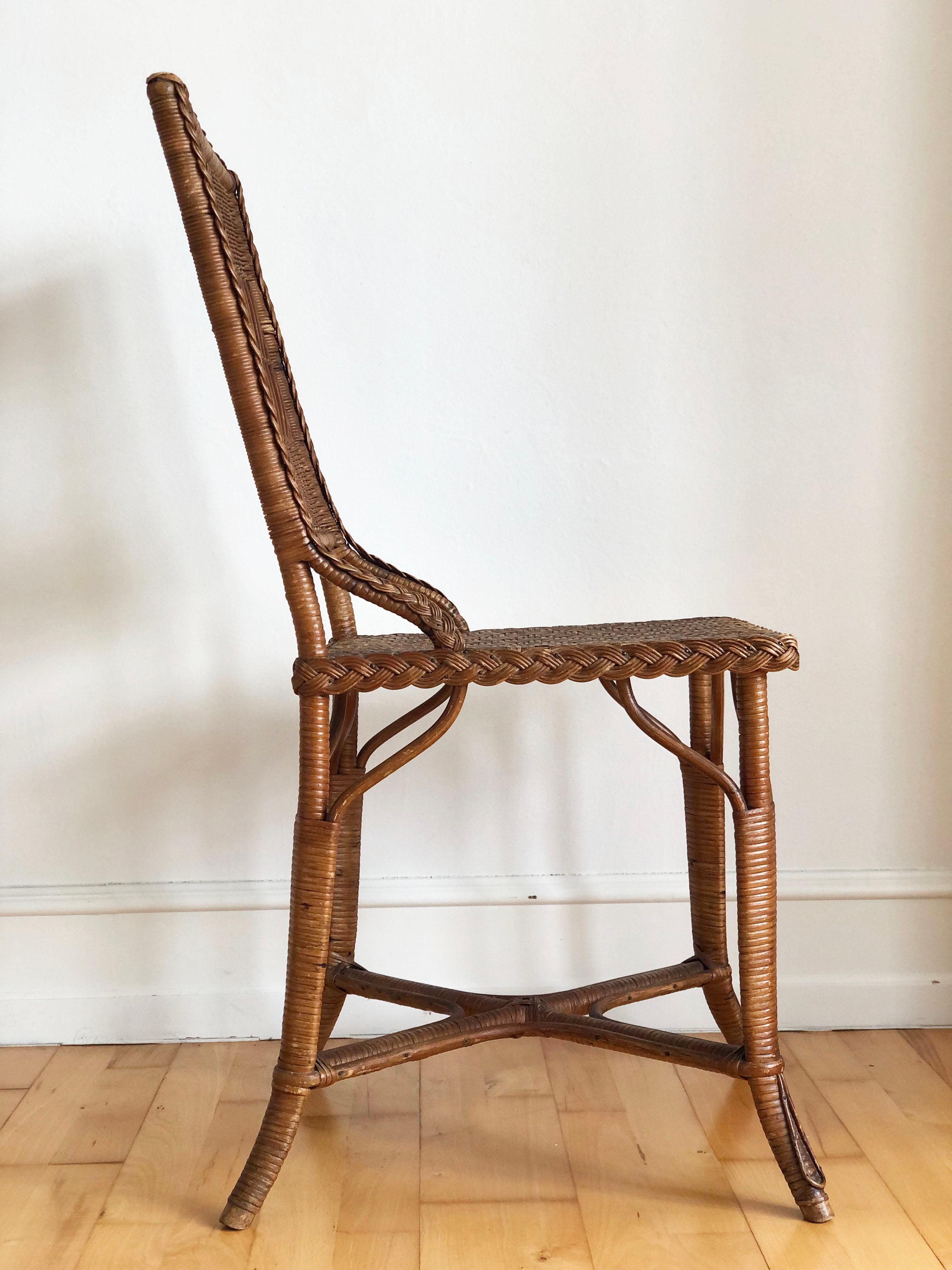 Vintage Rattan Chair by R. Wengler, Copenhagen For Sale 5
