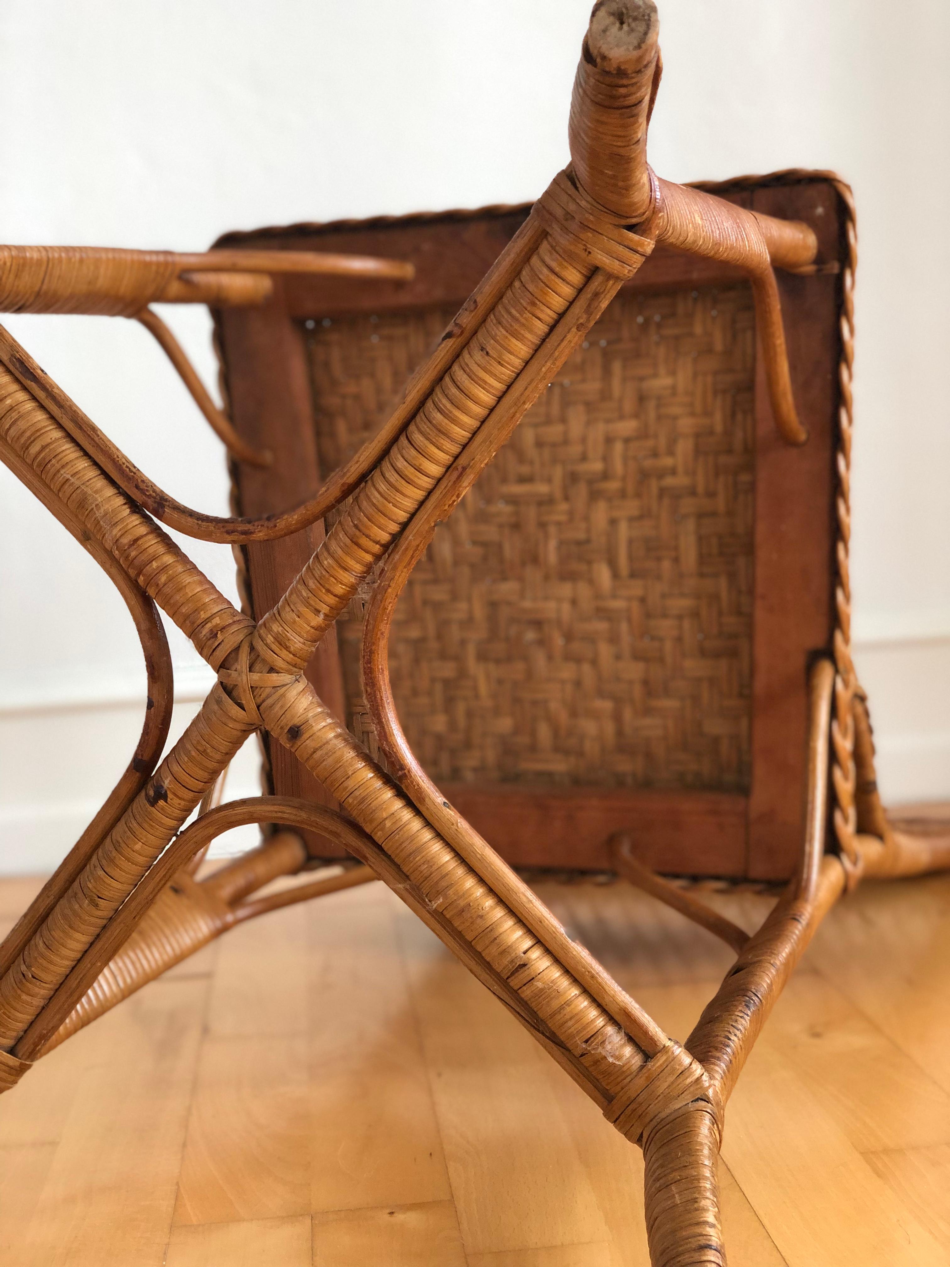 Vintage Rattan Chair by R. Wengler, Copenhagen For Sale 6