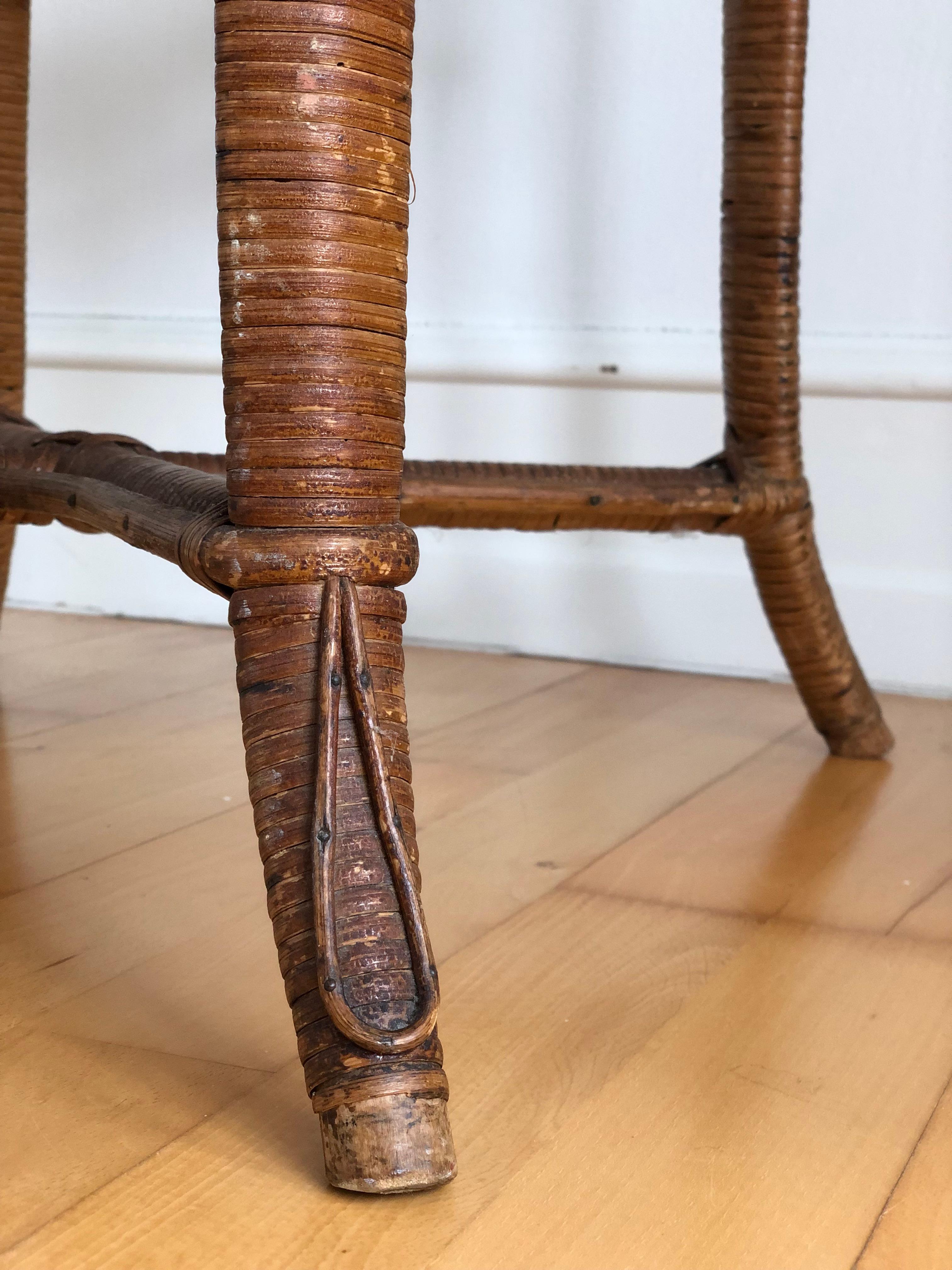 Vintage Rattan Chair by R. Wengler, Copenhagen For Sale 2