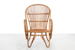 Vintage rattan chair by Rohe Noordwolde, 1960's