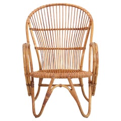 Vintage rattan chair by Rohe Noordwolde, 1960's