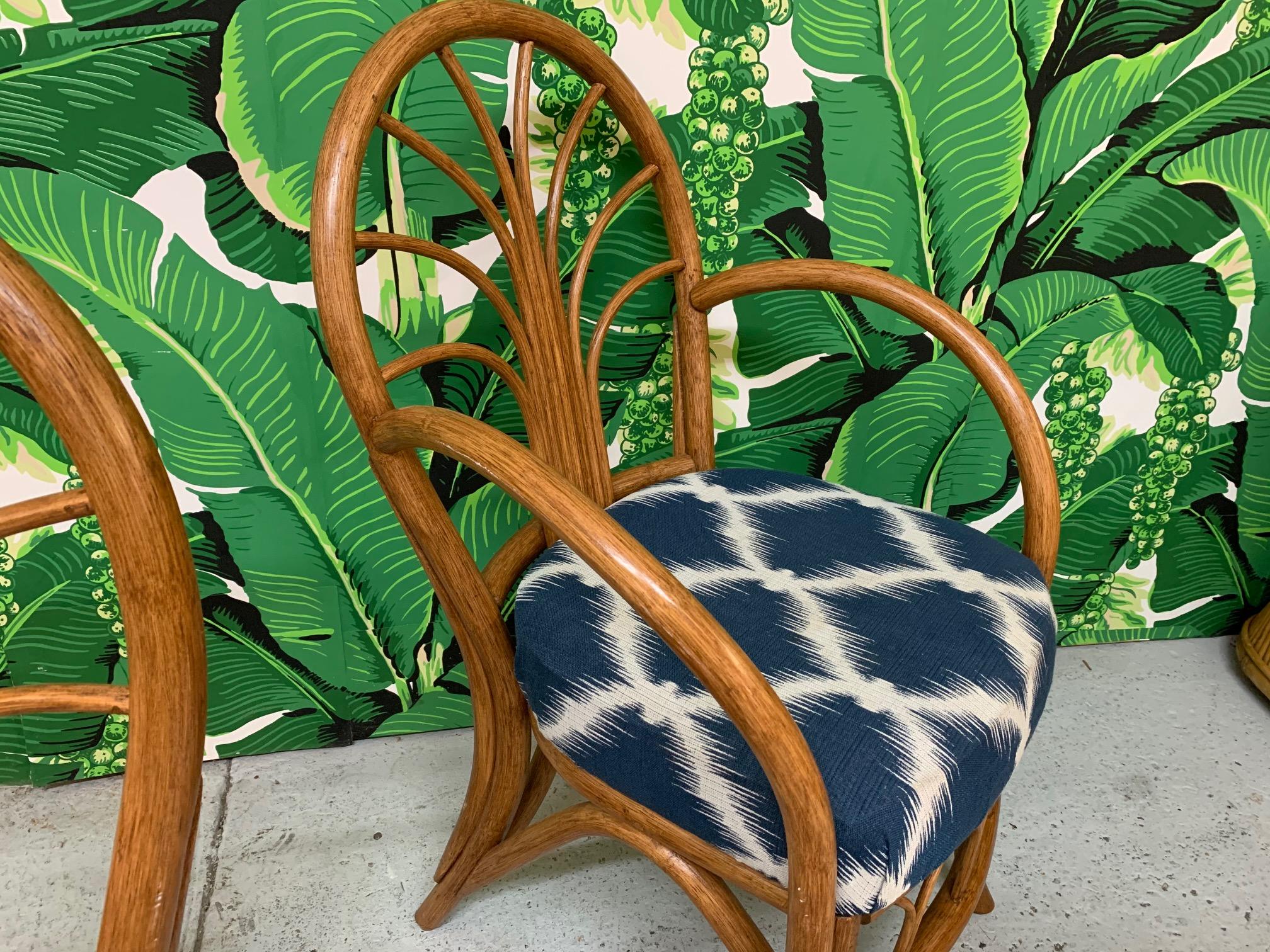 Late 20th Century Vintage Rattan Dining Chairs, Set of 4