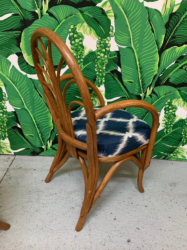 Vintage Rattan Dining Chairs, Set of 4 For Sale at 1stDibs