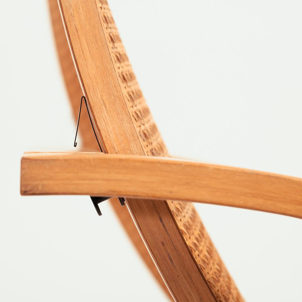 Sedia Foldes in rattan vintage di Gijs Bakker per Castelijn, 1976. Paesi Bassi in vendita 11