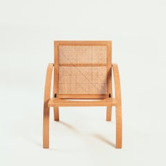 Sedia Foldes in rattan vintage di Gijs Bakker per Castelijn, 1976. Paesi Bassi