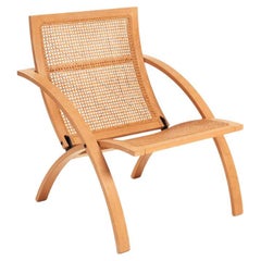 Sedia Foldes in rattan vintage di Gijs Bakker per Castelijn, 1976. Paesi Bassi