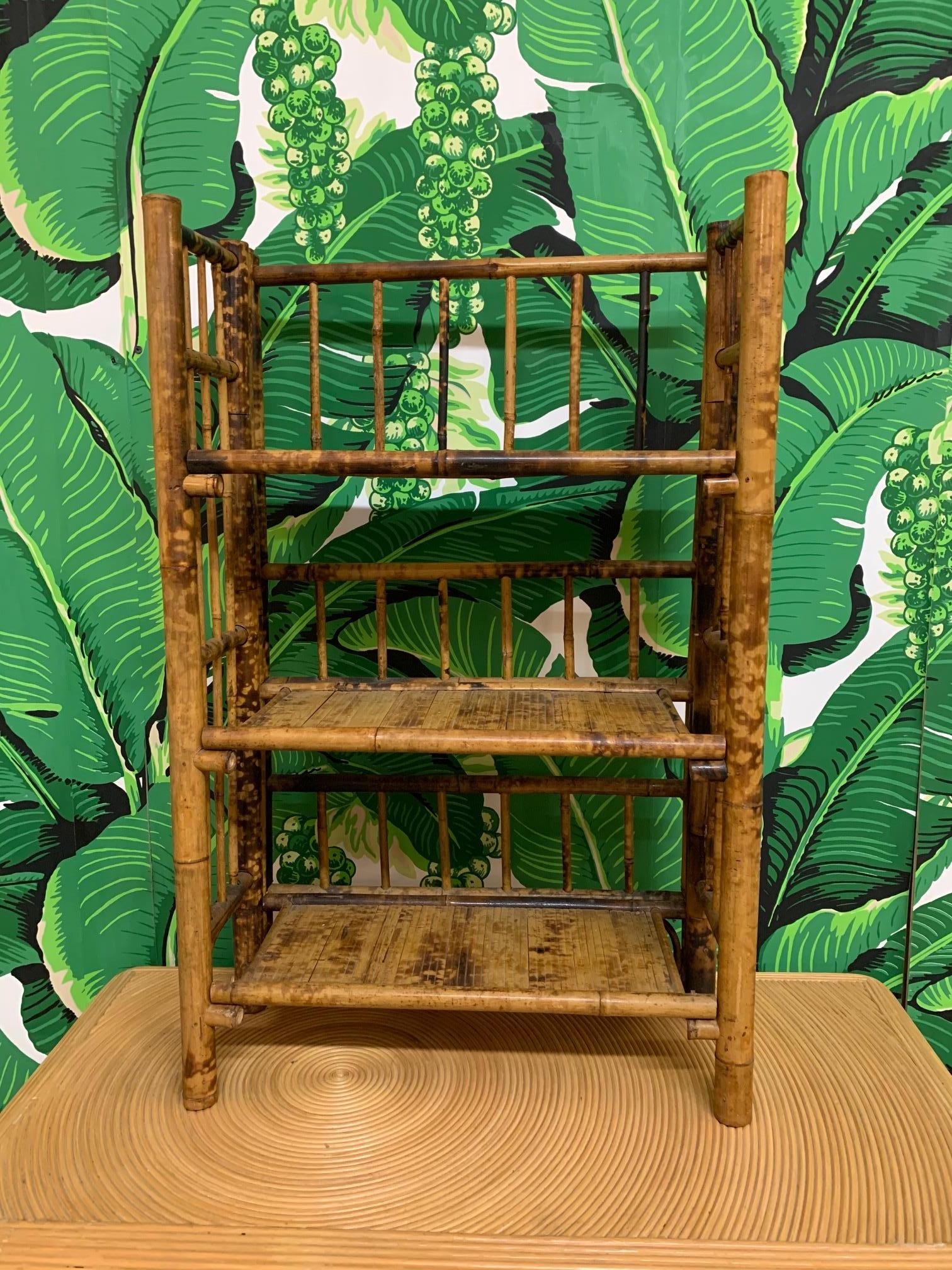 vintage bamboo wall shelf