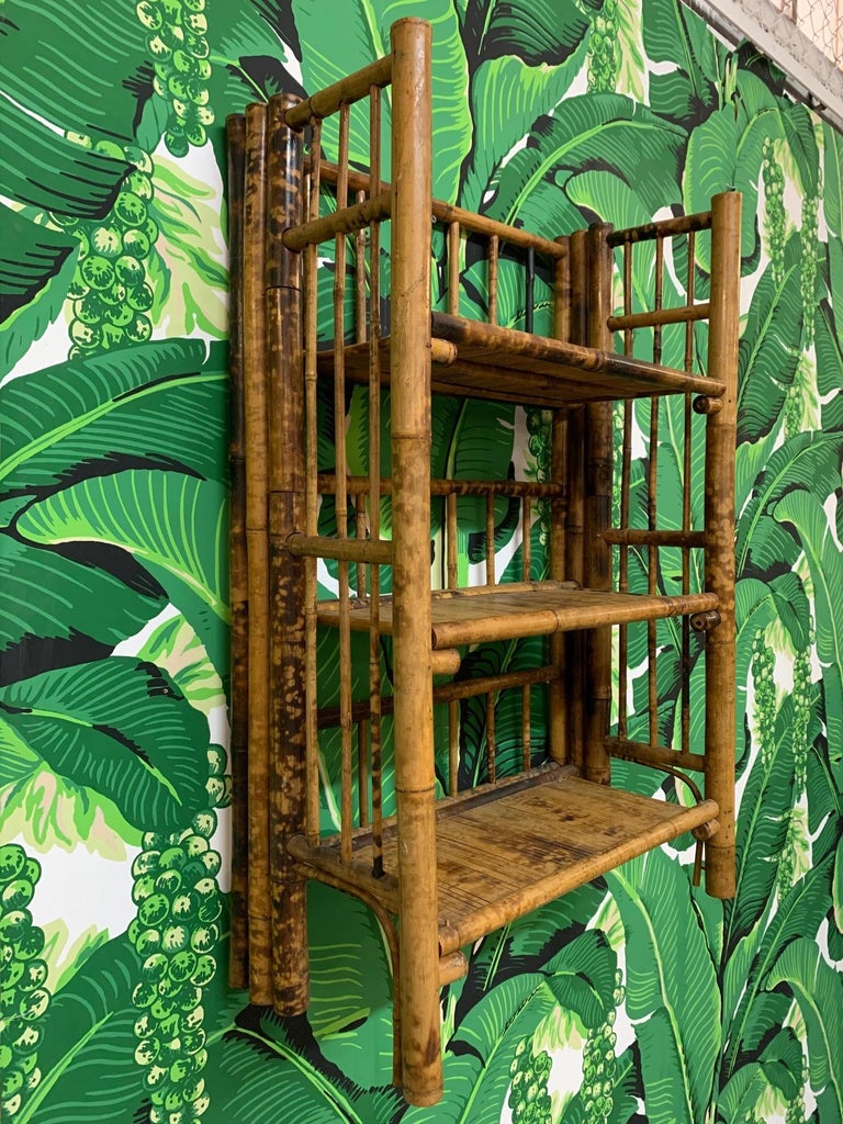 Vintage Rattan Folding Wall Shelf at 1stDibs vintage bamboo wall shelf, rattan shelves wall