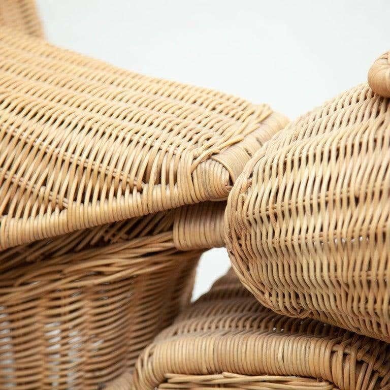 Moto Harley in rattan vintage, dimensioni reali, Spagna, circa 1970 in vendita 8