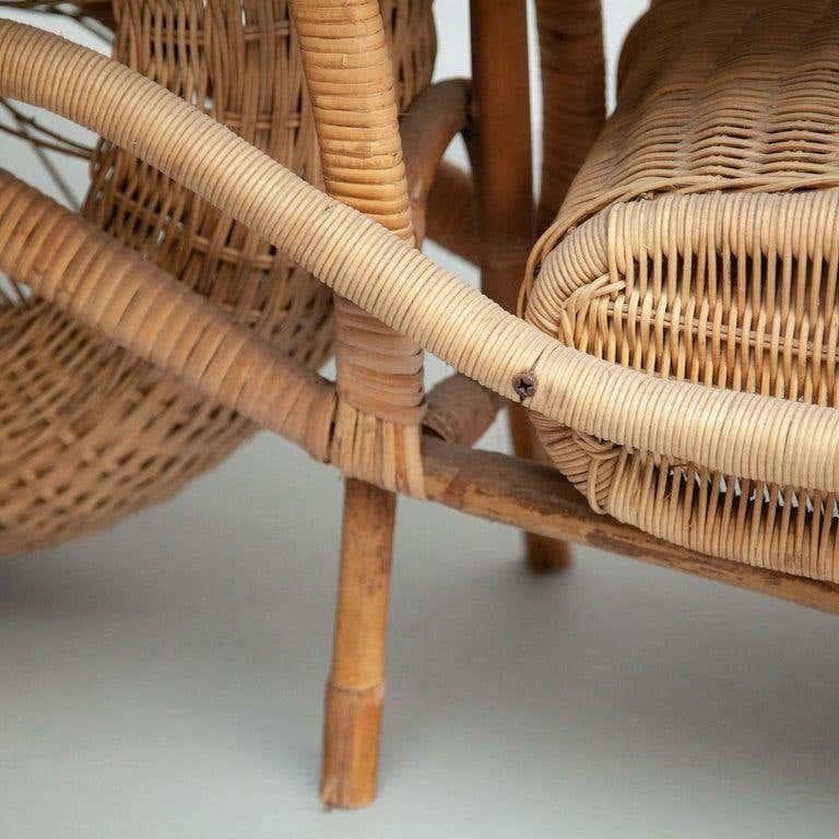 Moto Harley in rattan vintage, dimensioni reali, Spagna, circa 1970 in vendita 9