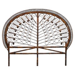 Vintage rattan headboard