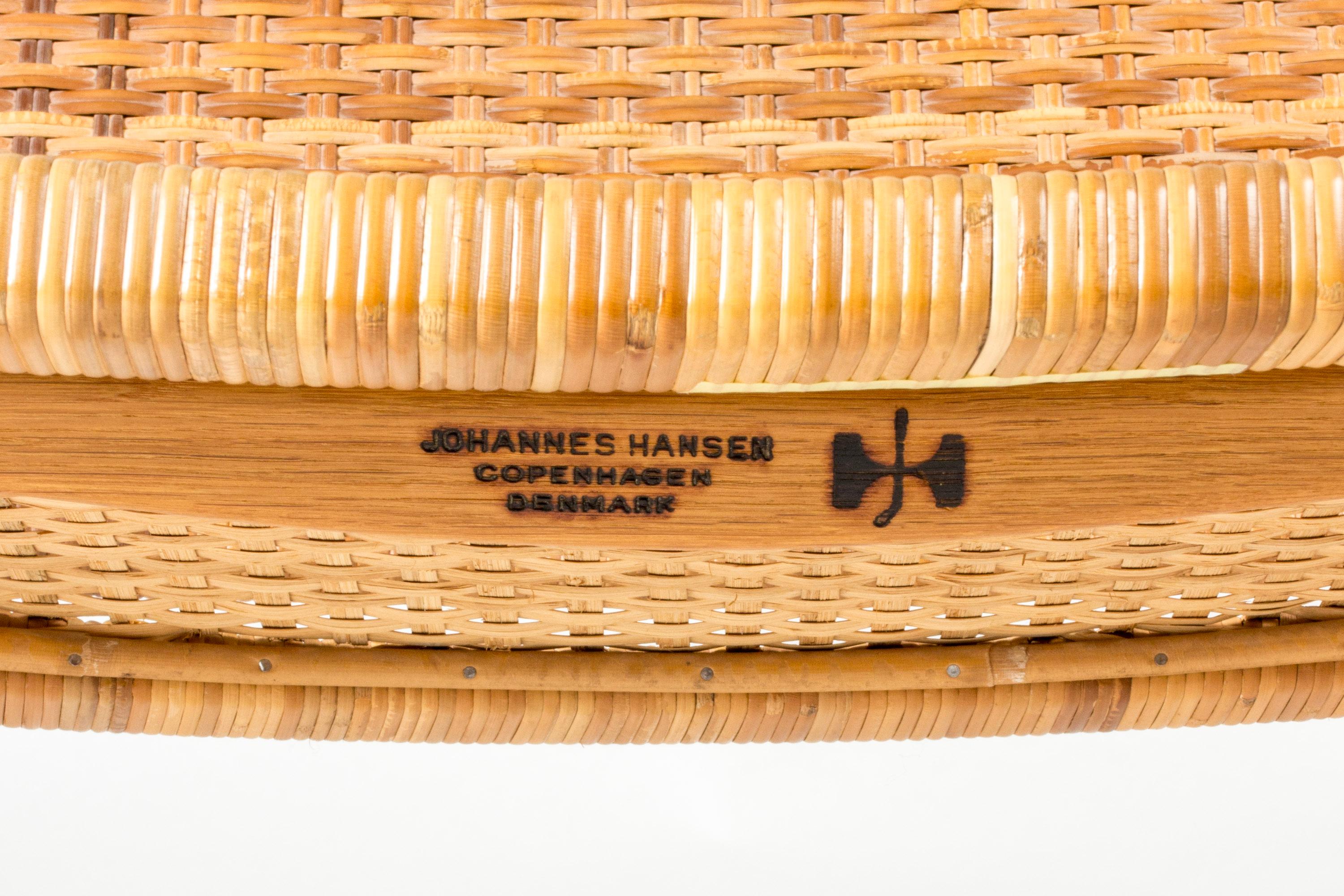 Loungesessel „JH512“ aus Rattan von Hans J. Wegner, Dänemark, 1950er Jahre im Angebot 3