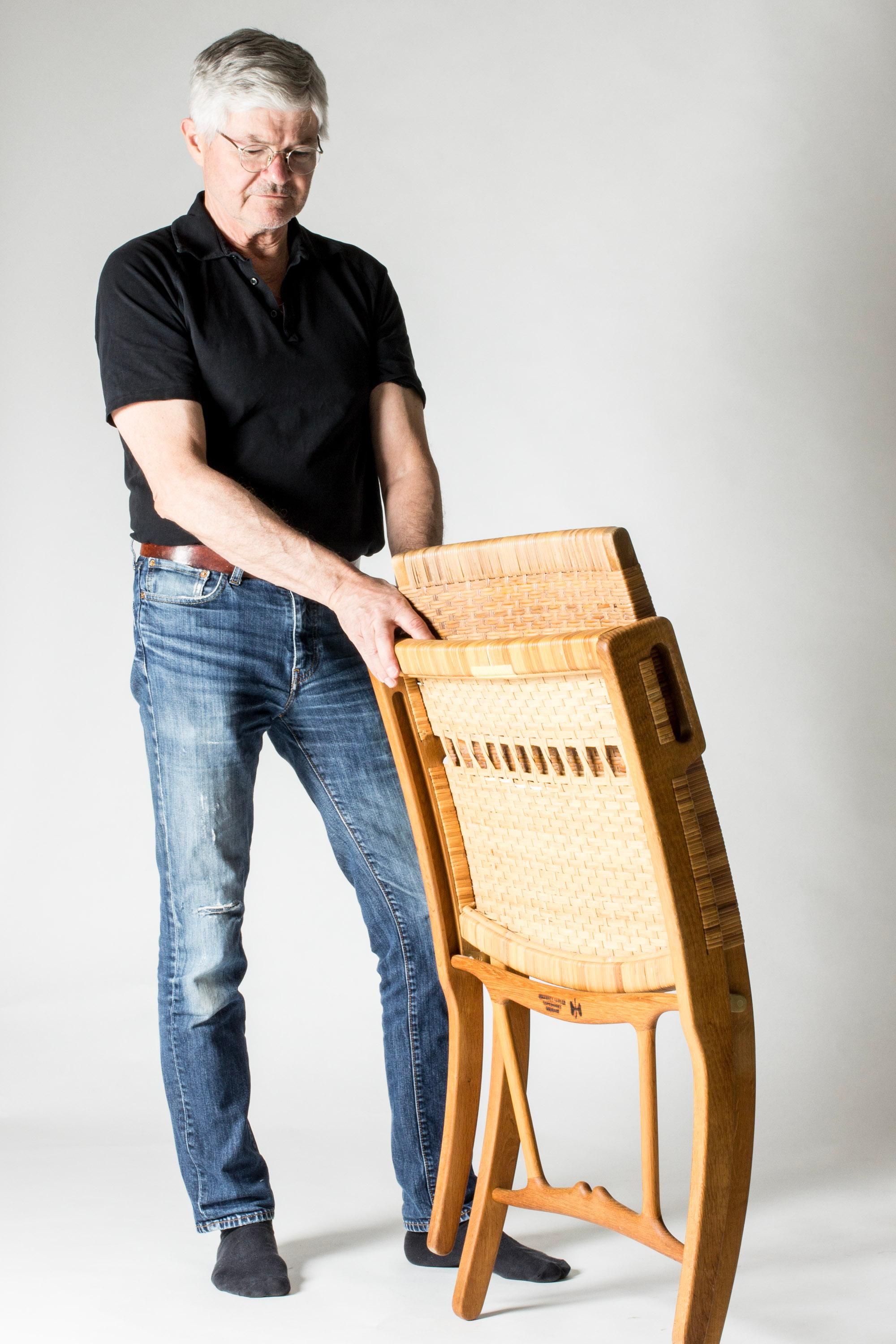 Loungesessel „JH512“ aus Rattan von Hans J. Wegner, Dänemark, 1950er Jahre im Angebot 2