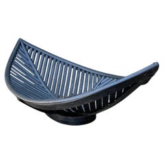 Vintage Rattan Leaf Bowl