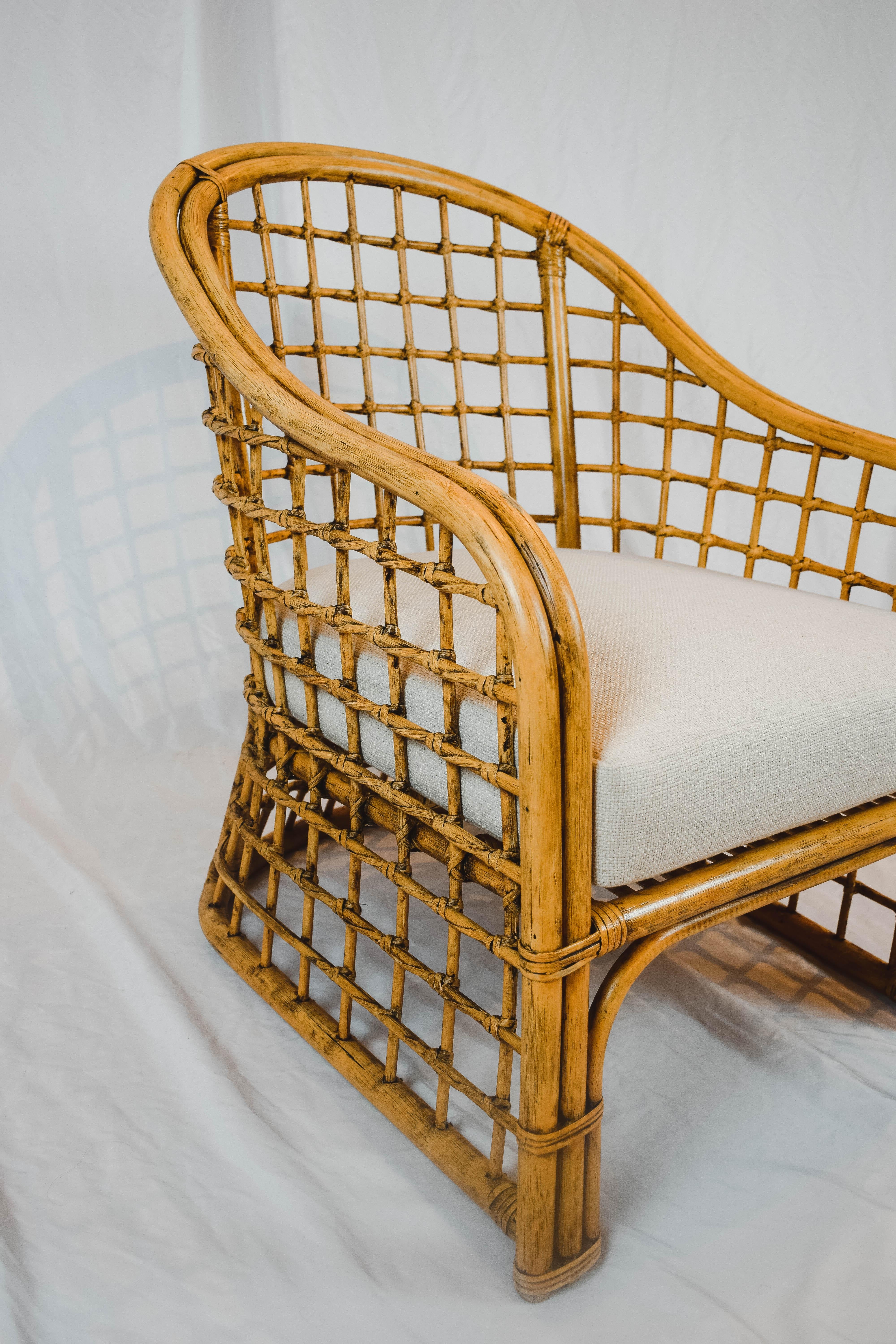 20th Century Vintage Rattan Lounge Chair