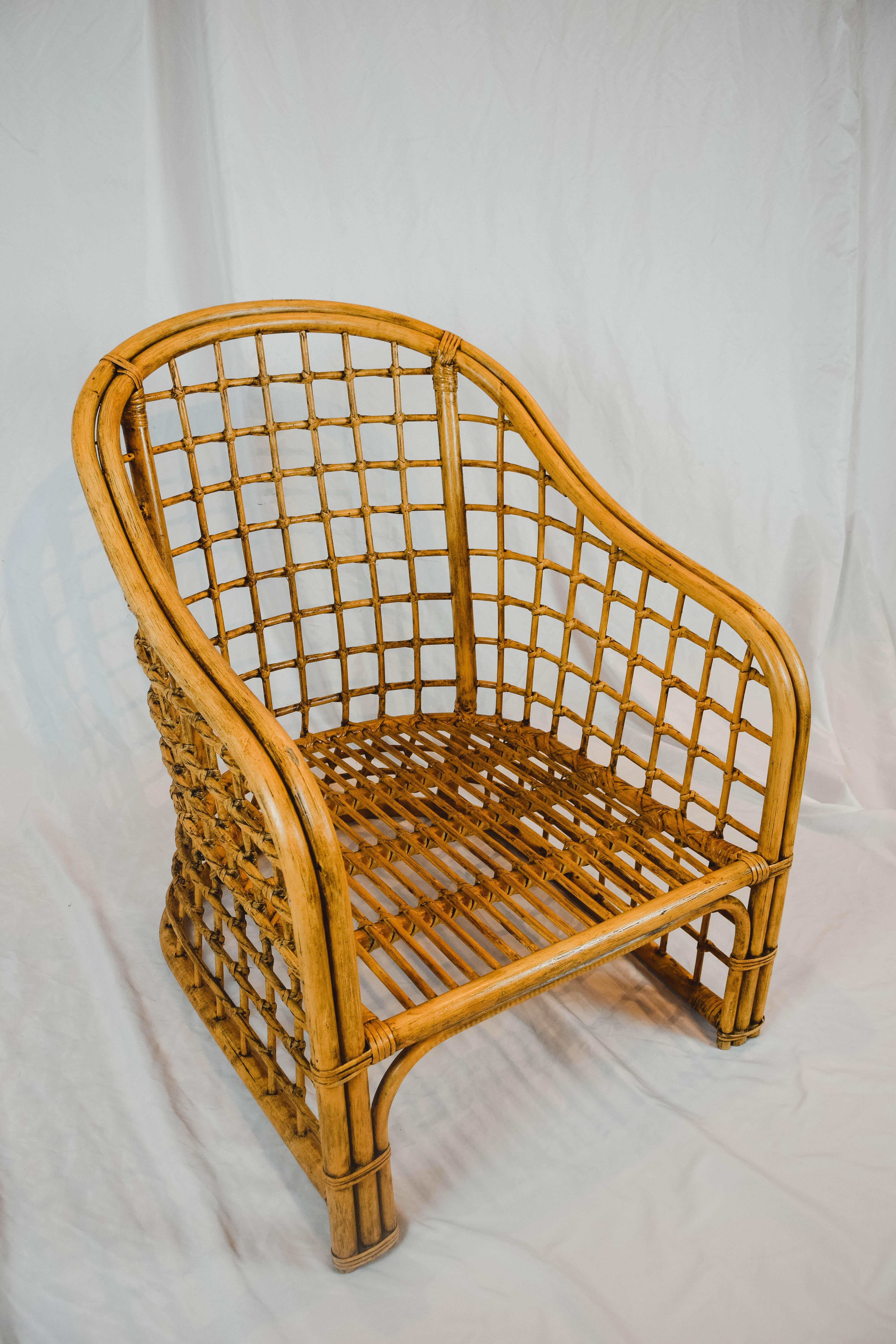 Vintage Rattan Lounge Chair 3
