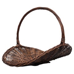 Porta riviste in rattan vintage 1960 Olanda