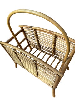 Vintage Rattan Magazine Rack