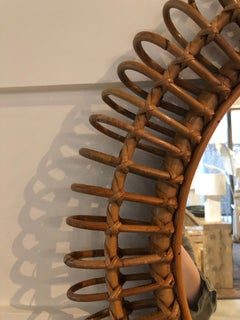 Vintage Rattan Mirror