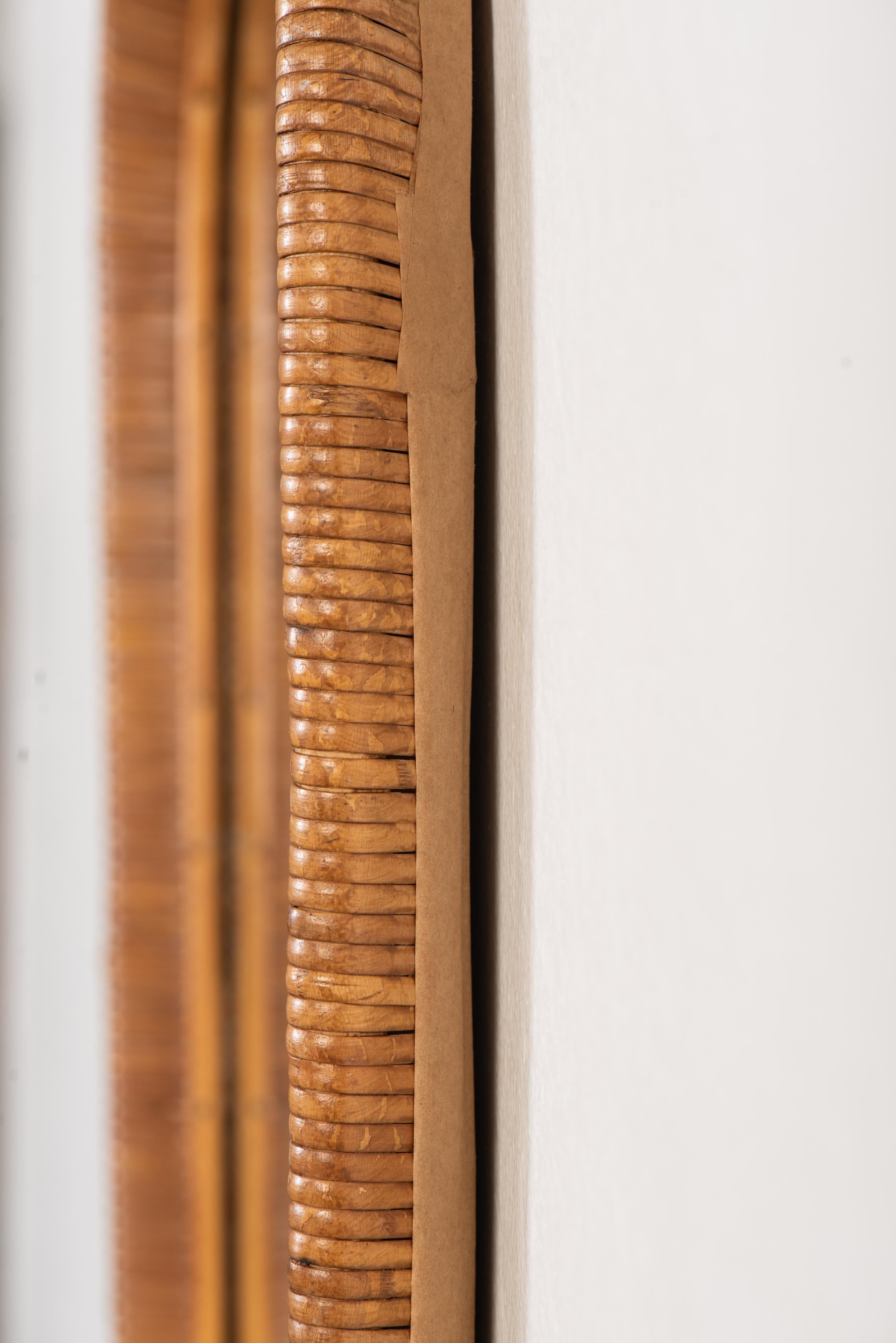 Specchio in rattan d'epoca, Sokeva per Artek, anni '60 in vendita 4