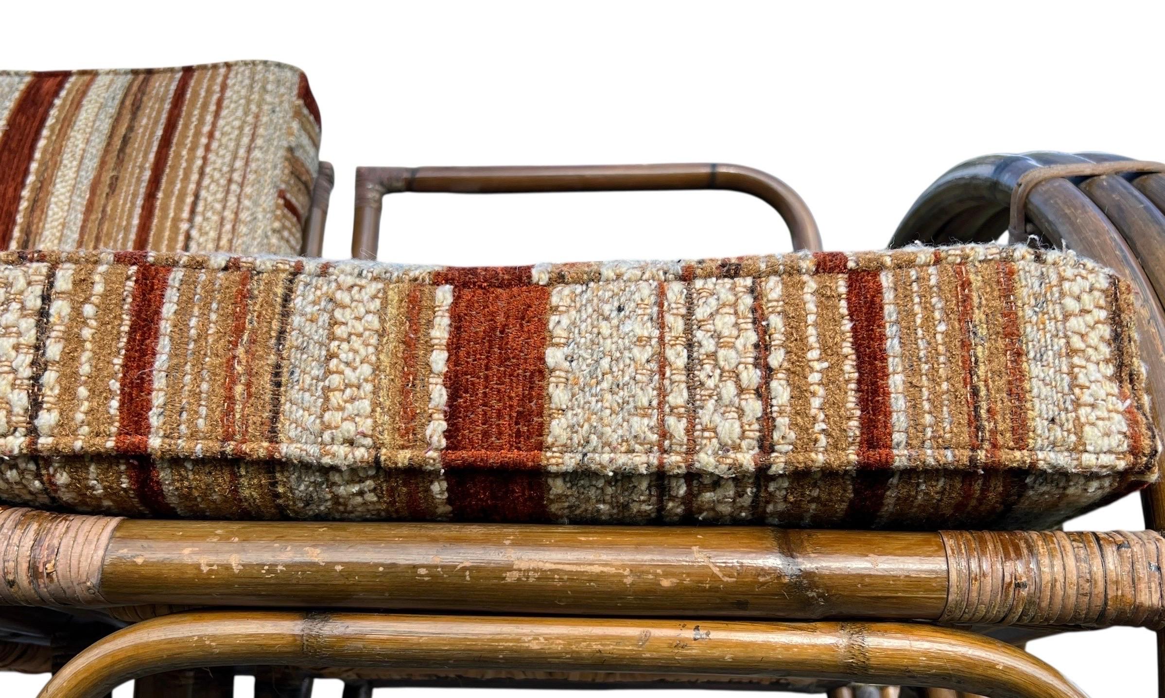 Vintage Rattan Paul Frankl Style Pretzel Sofa im Angebot 8