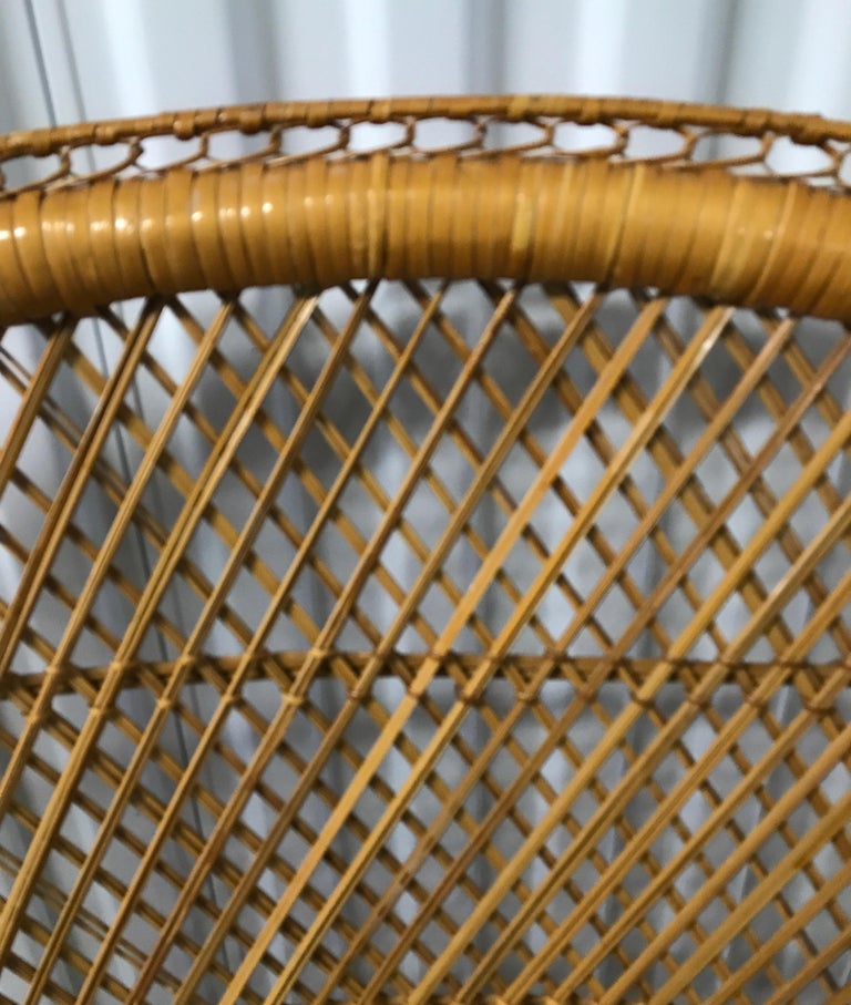 Vintage Rattan Peacock Chair at 1stDibs