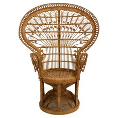 Vintage rattan peacock chair