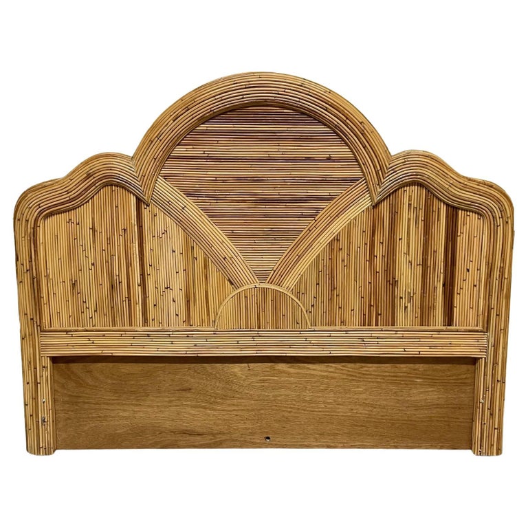 Vintage Rattan Pencil Reed Queen Headboard For Sale at 1stDibs pencil