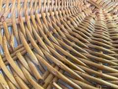 Vintage Rattan Platter with an Old Patina France, 1970