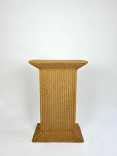 Vintage rattan plinth / pedestal / display stand