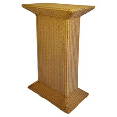 Vintage rattan plinth / pedestal / display stand