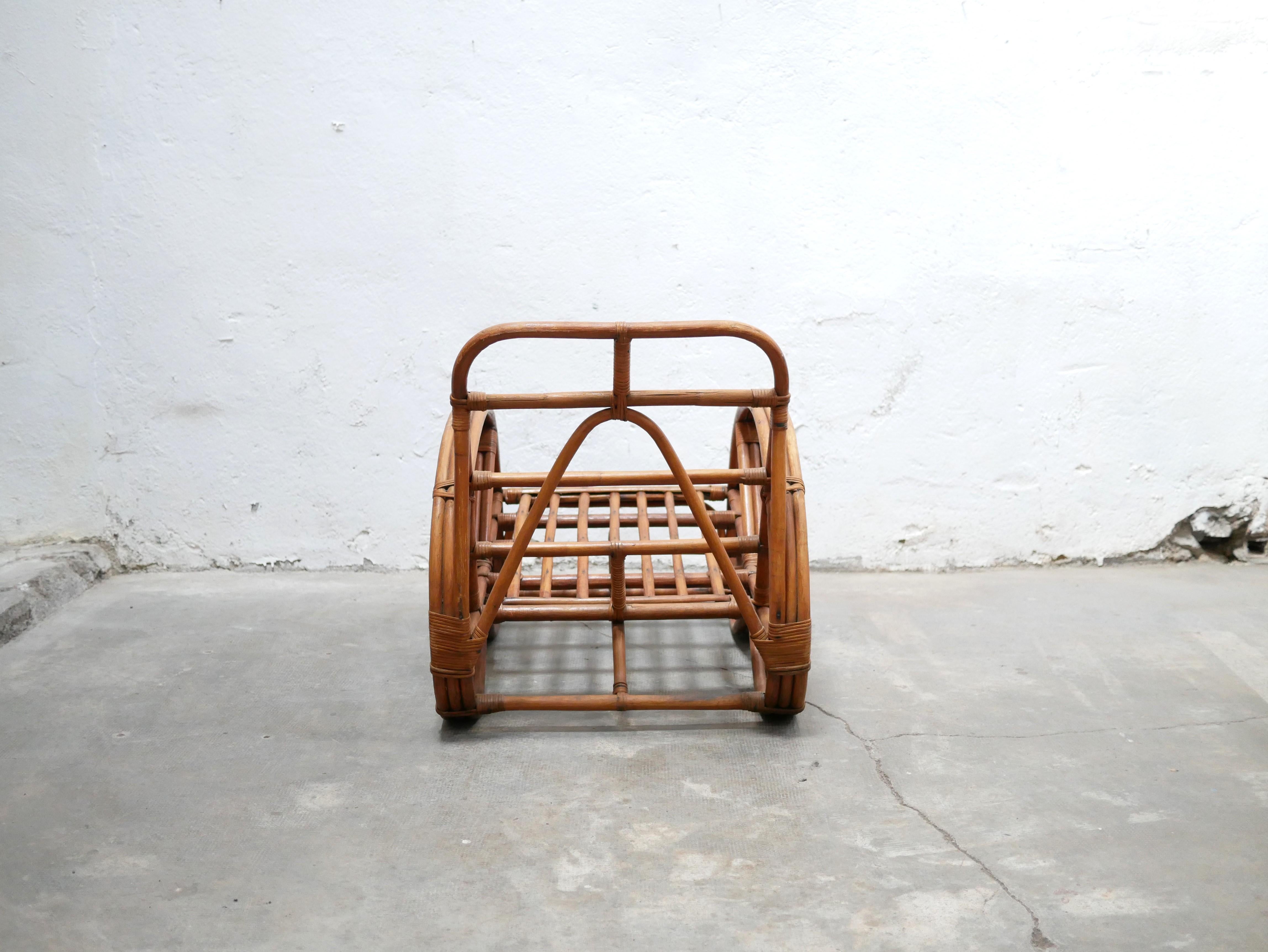 Vintage rattan pretzel armchair 7