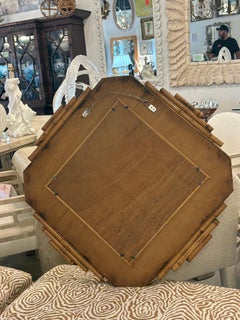 Specchio da parete vintage in rattan con canne di bambù Vivai del Sud