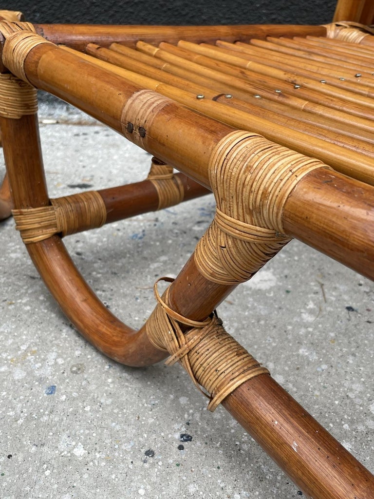 Vintage Rattan Sectional Sofa For Sale at 1stDibs