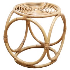 Vintage rattan side table