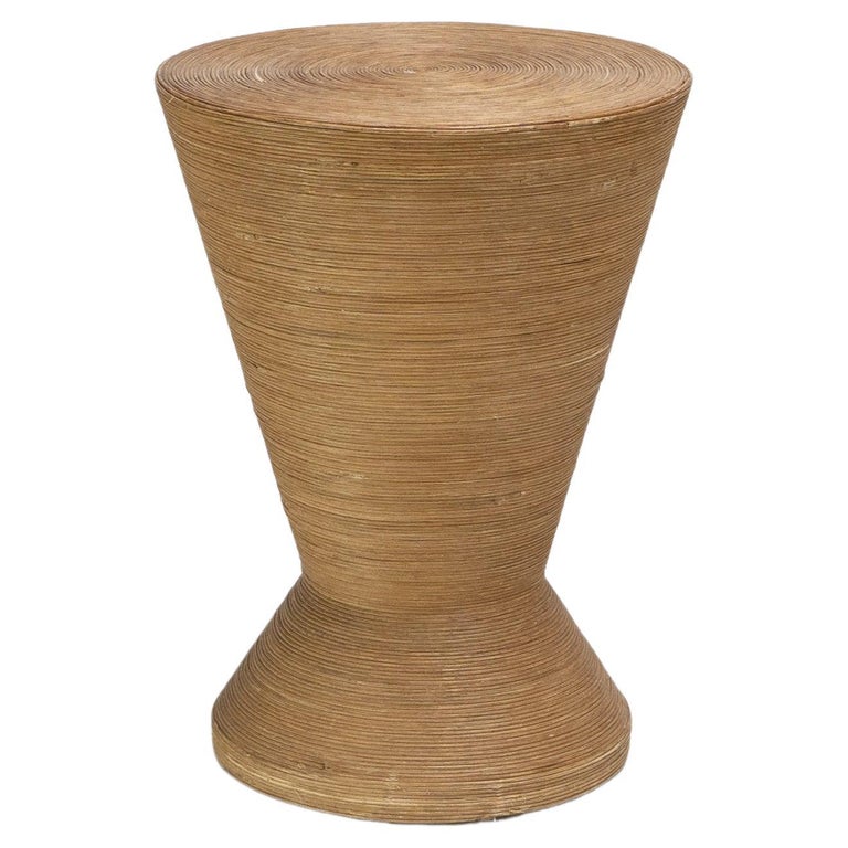 Vintage Rattan Side Table For Sale at 1stDibs
